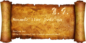 Neumüller Ivána névjegykártya